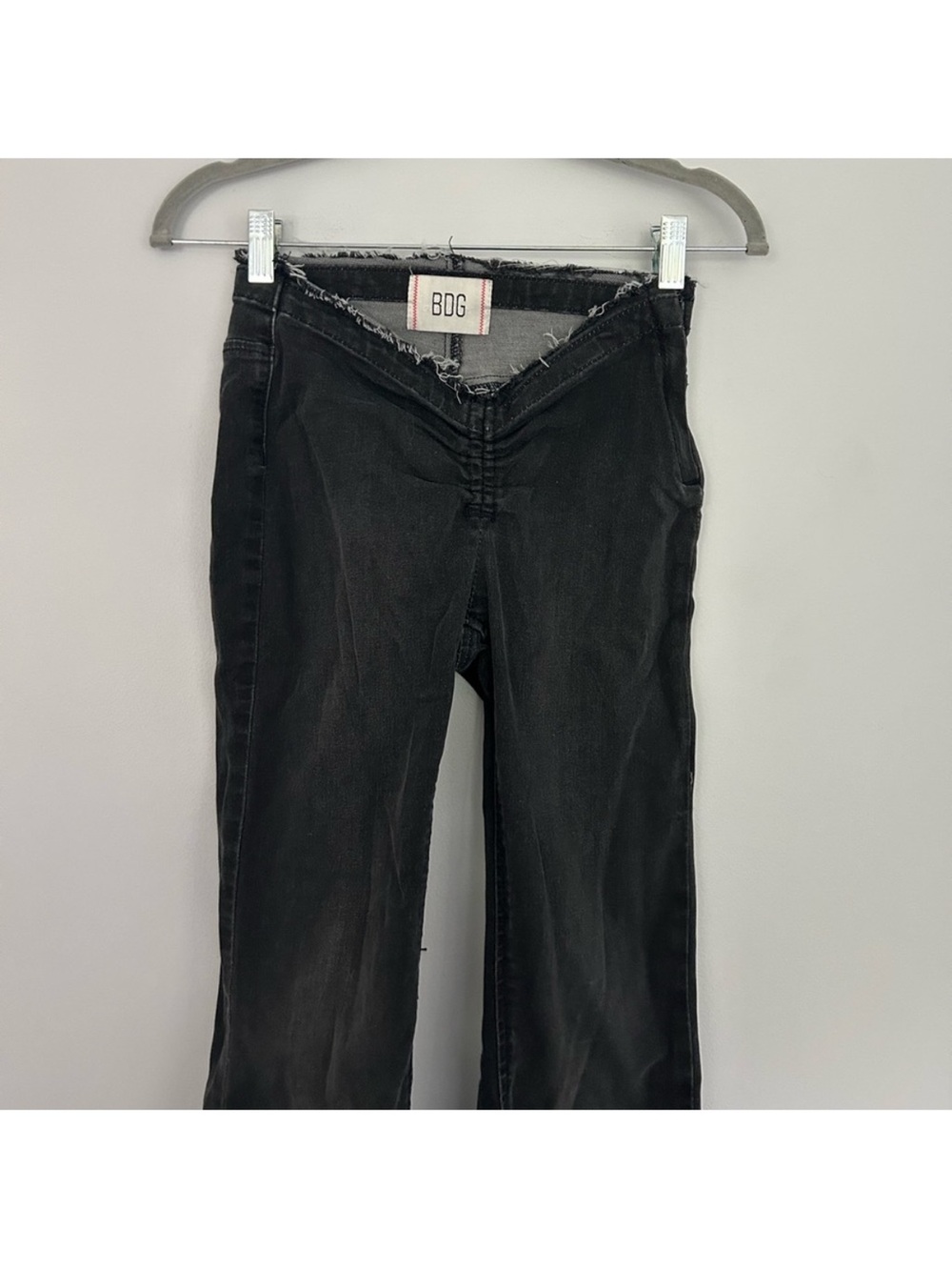 BDG Black V-Waist Flared Jeans